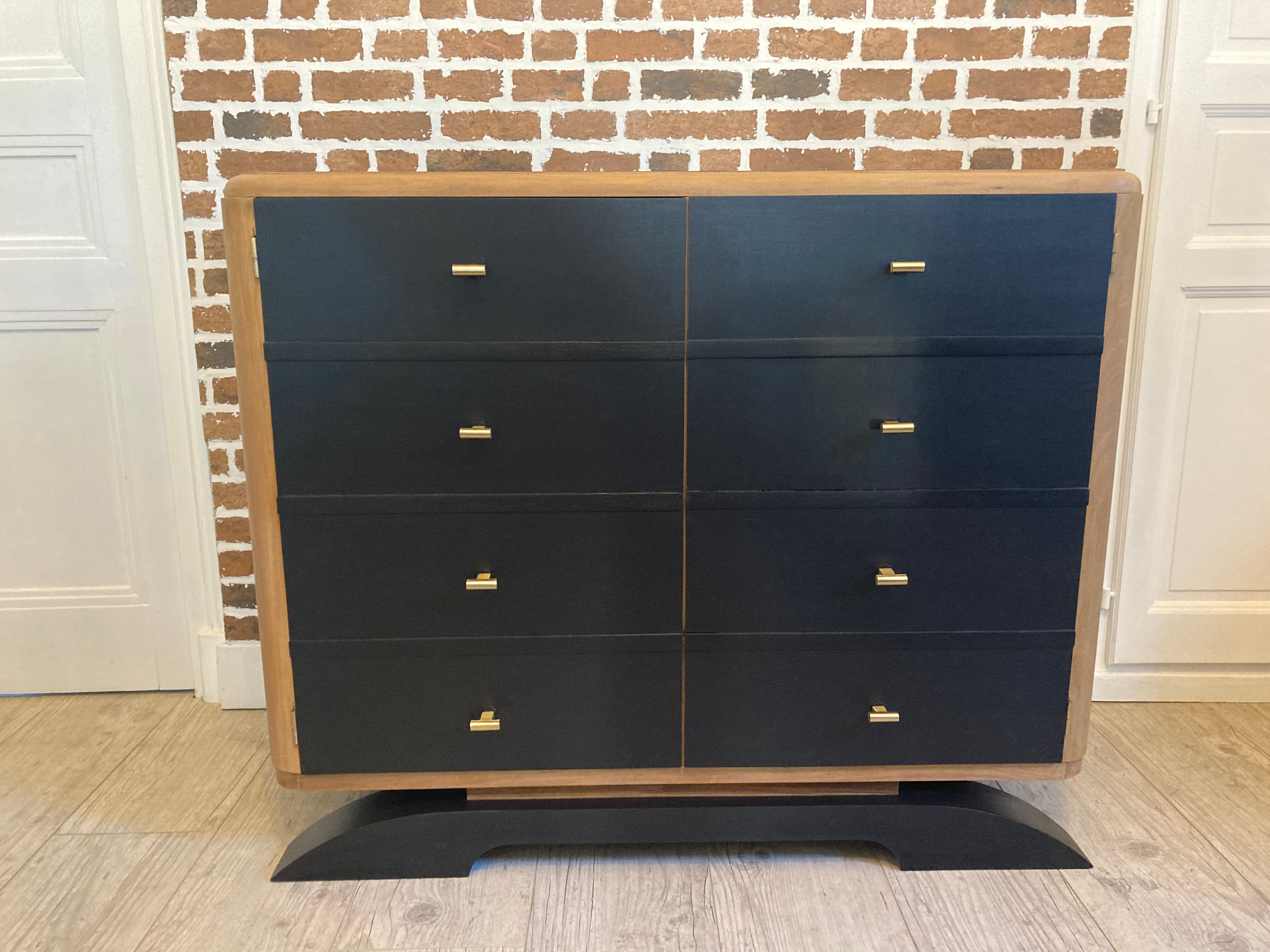 Chest of drawers restyled in black
