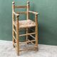 High straw chair for children
