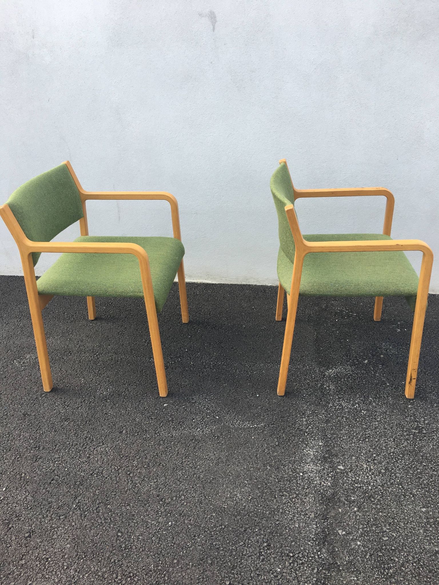 Curved wooden chairs by Wilhelm Ritz for Wilkhahn 1960/1970 - Set of 2