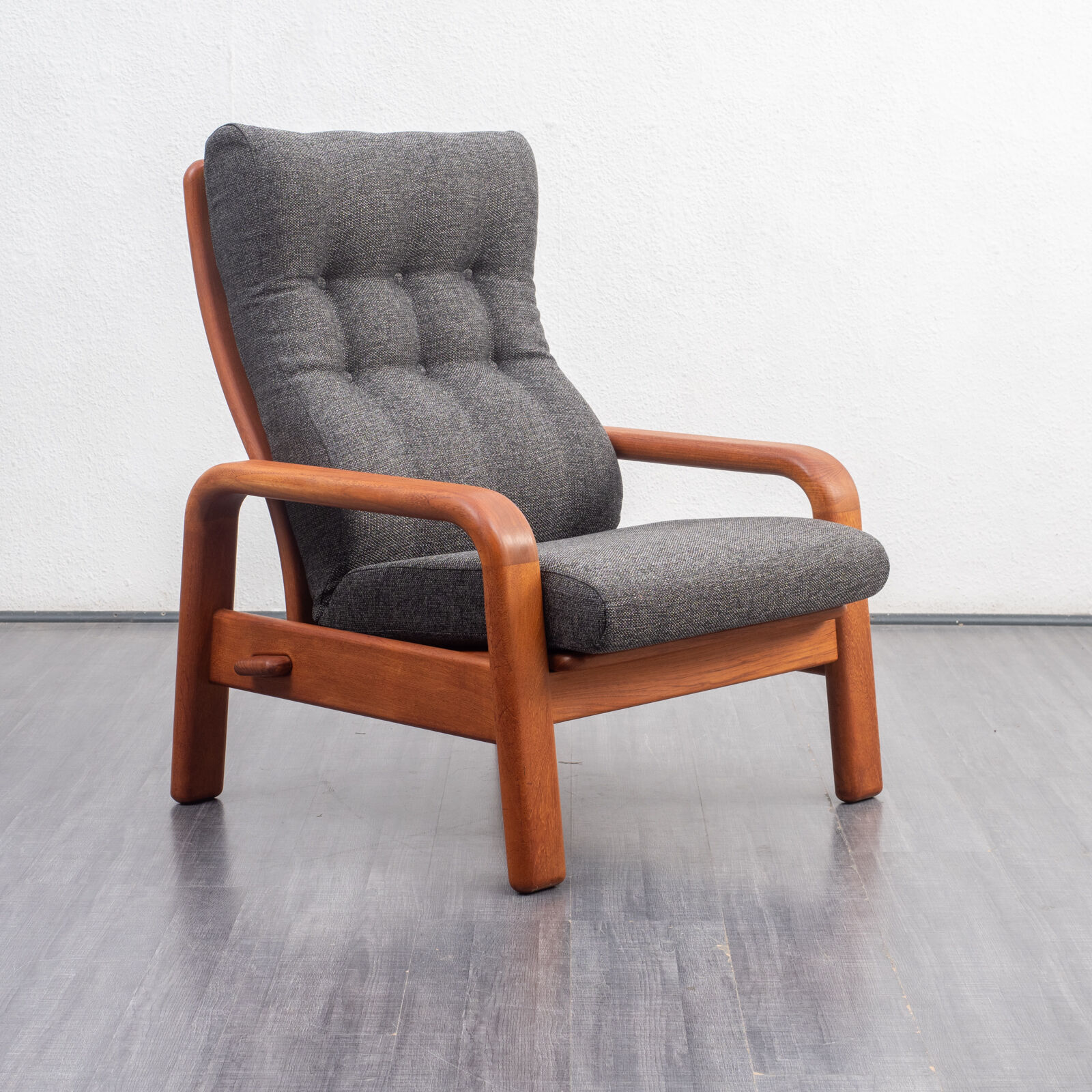 Vintage relax armchair, teak, refurbished, Danish design