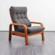 Vintage relax armchair, teak, refurbished, Danish design