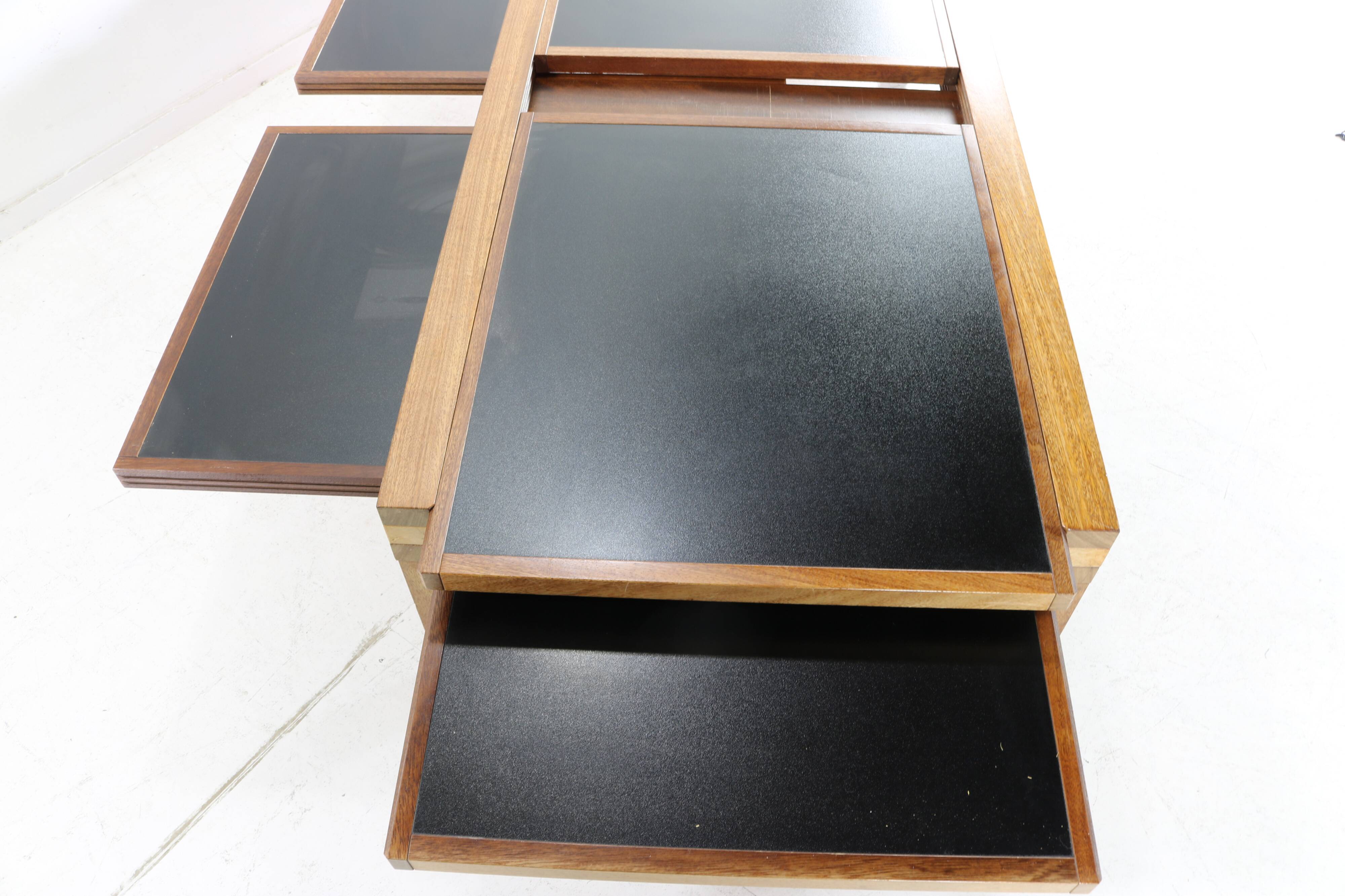 Eighties design coffee table by Bernard Vuarnesson for Bellato