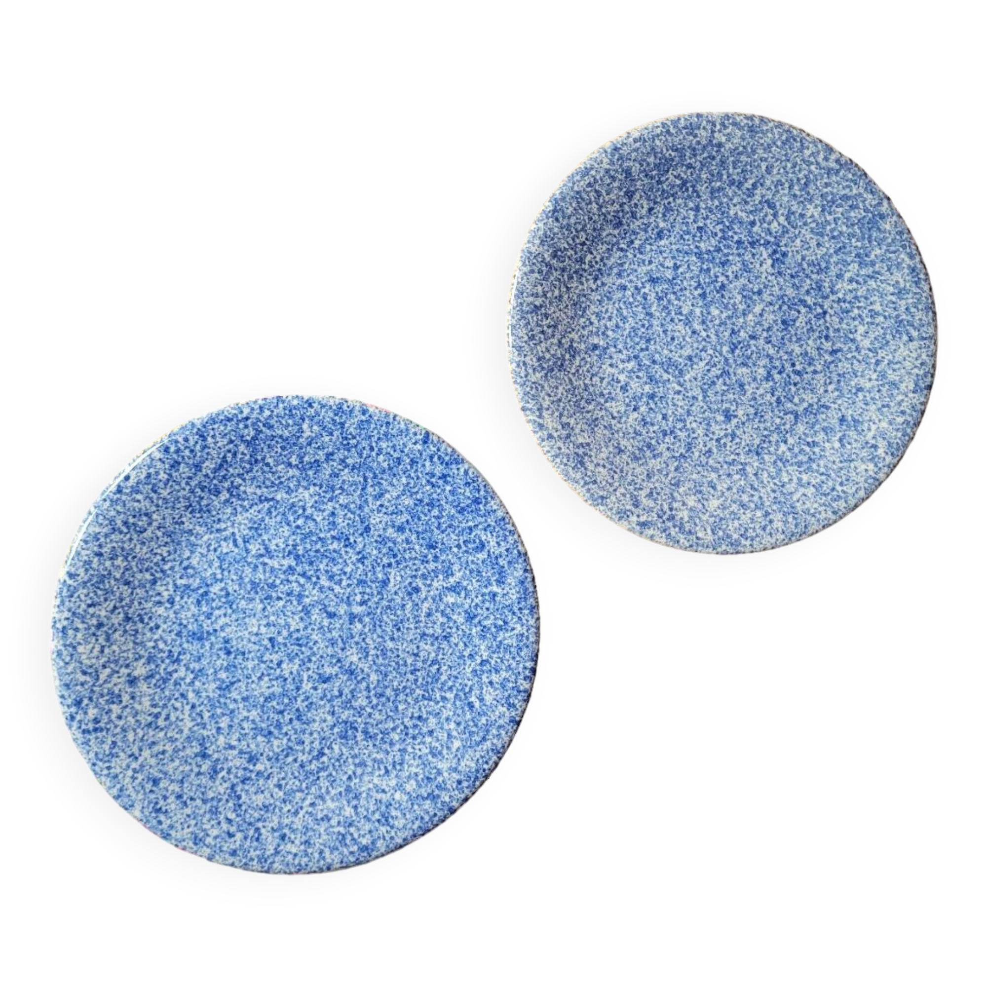 Lot de 2 assiettes à dessert mouchetées