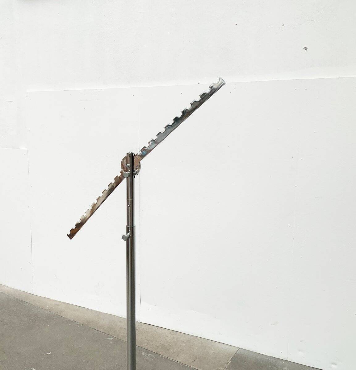 Mid-century German space age metal coat rack by Bremshey, Solingen
