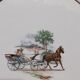Flat Luneville Badonviller pattern carriages diameter 31