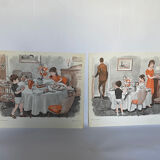 Set of 2 posters, the table & the house