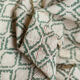 Set of 4 block-print towels with green stripes