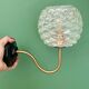 Swan neck vintage globe wall light in moulded glass