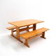 Picknick set in solid pine, 1970s