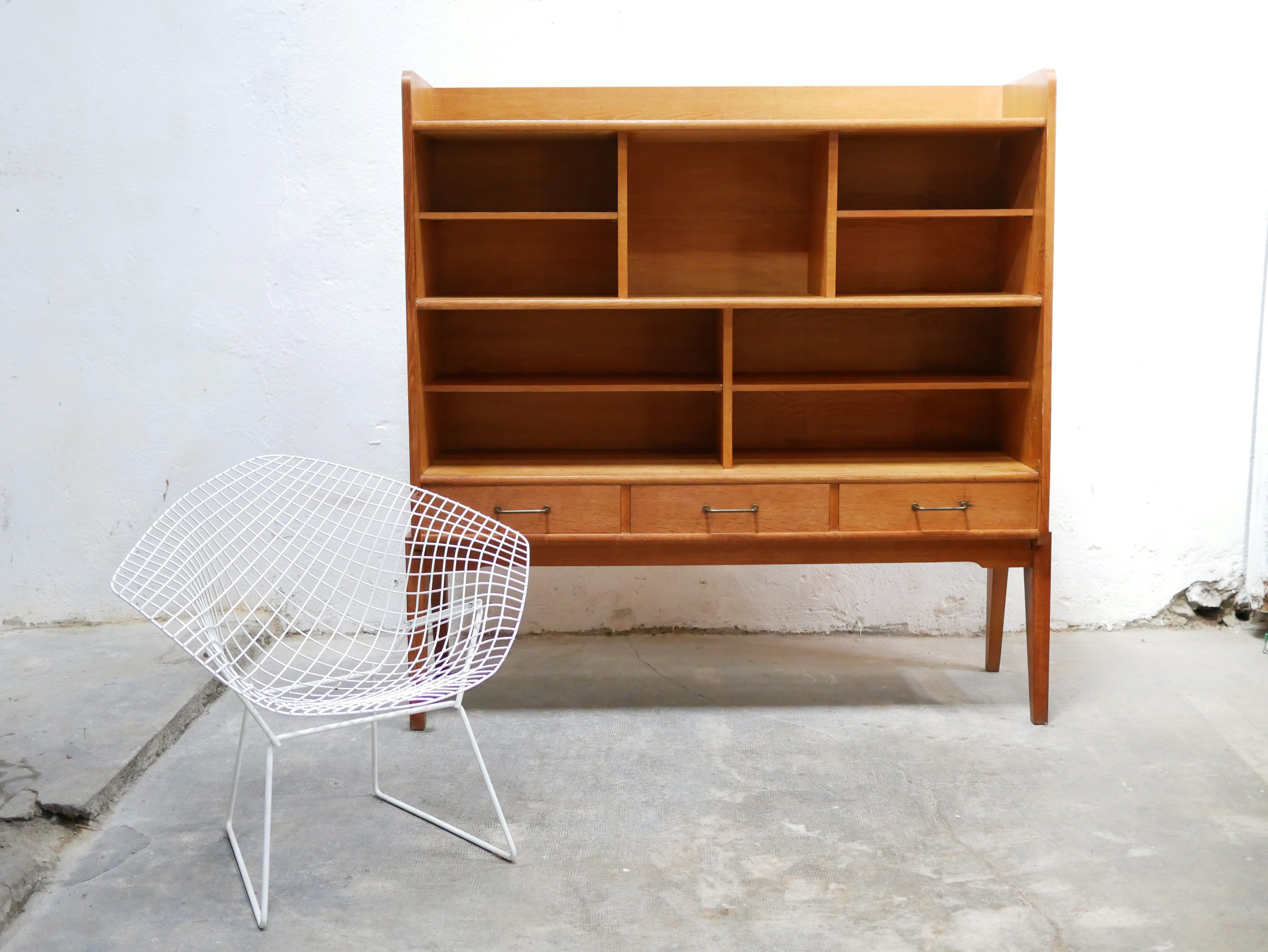 Vintage wooden sideboard library