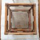 Pair of rattan bedside tables and smoked glass 1970