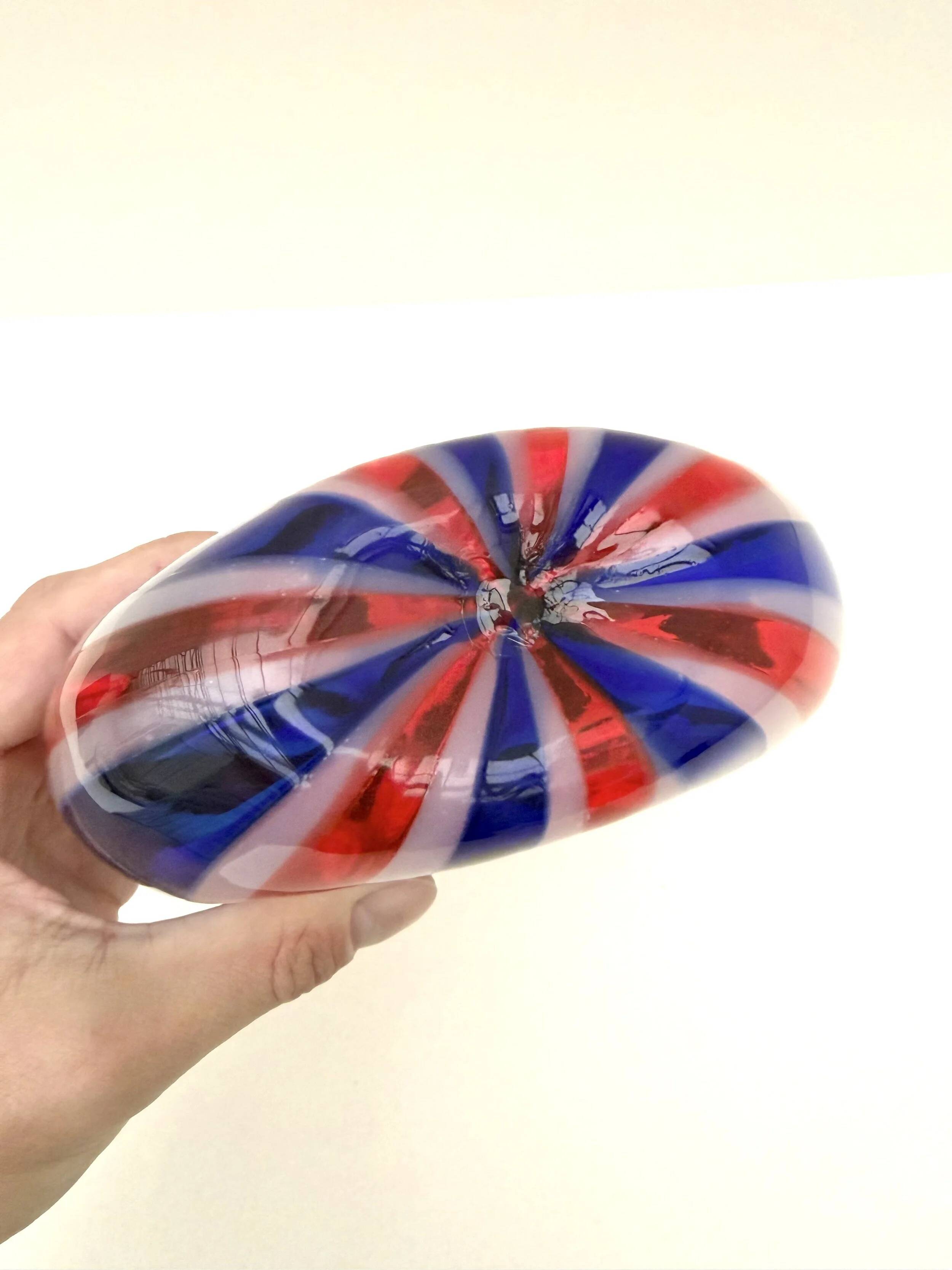 Murano vase in multicoloured blown glass, Italy 1970