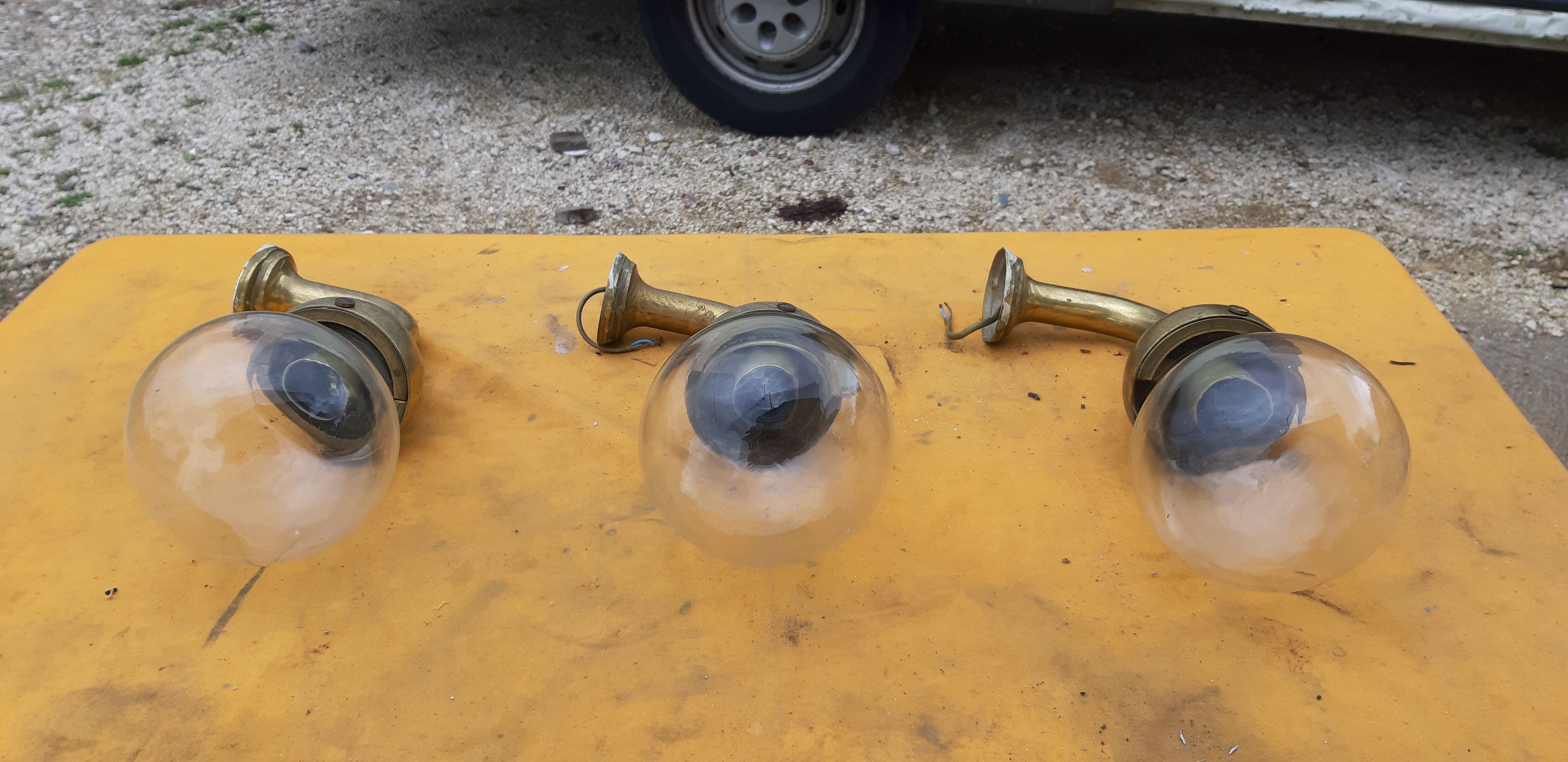 3 Industrial Bronze Sconces