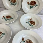 6 old Digoin soup plates