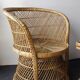 Vintage set of wicker peacock chairs and table 60