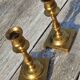 Pair of English golden candle holders