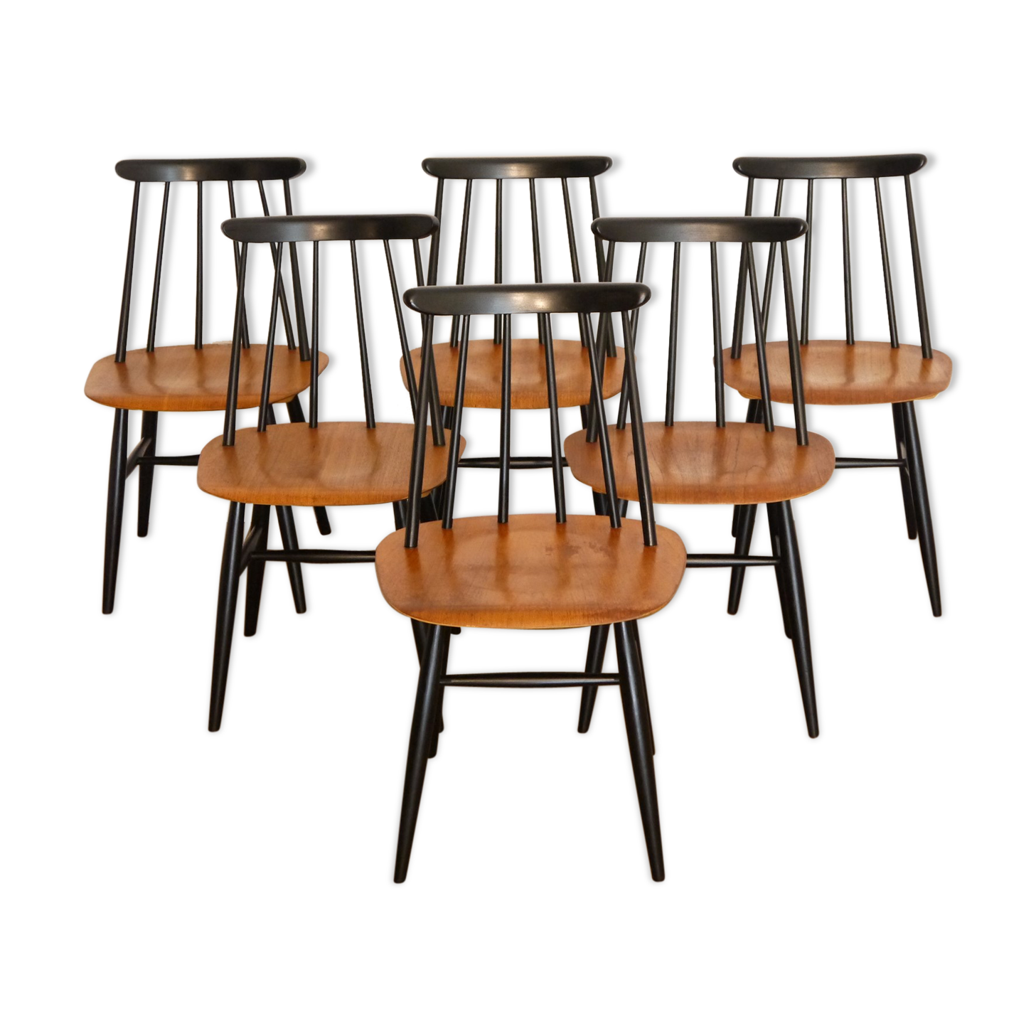 Lot of 6 Fanett chairs by Ilmari Tapiovaara