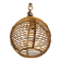 Vintage 1950s Italian Bamboo Sphere Chandelier