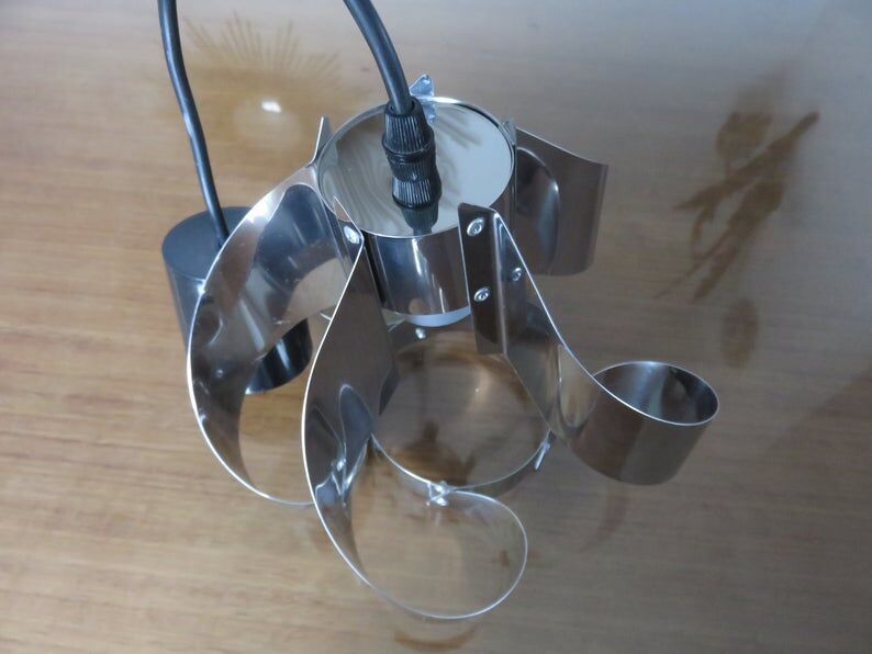 70s chrome metal hanging