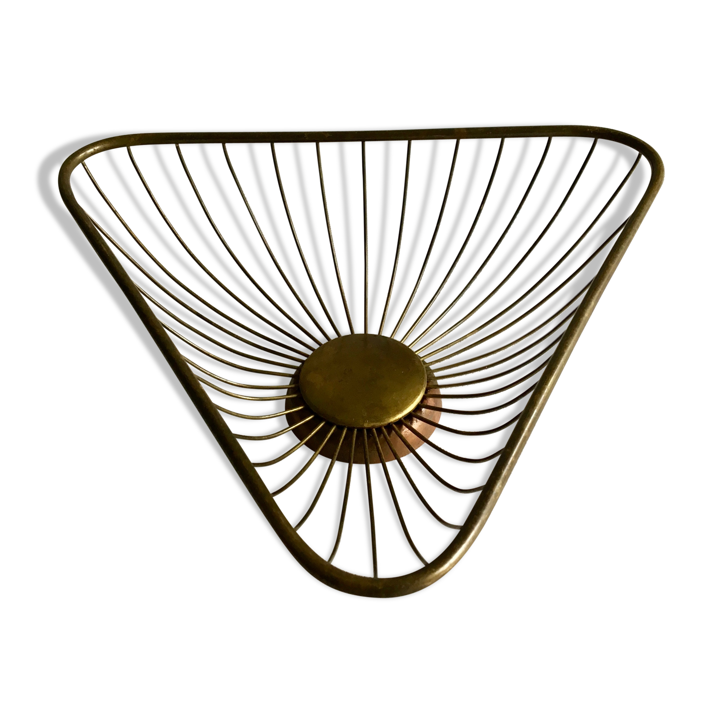 Brass fruit bowl by Erich Kolbenheyer, 1950s
