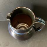 Blue earthenware pitcher