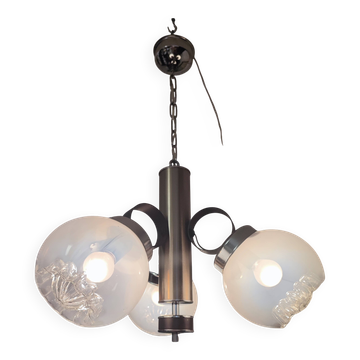 Italian chandelier with 3 light points attributed to Mazzega.