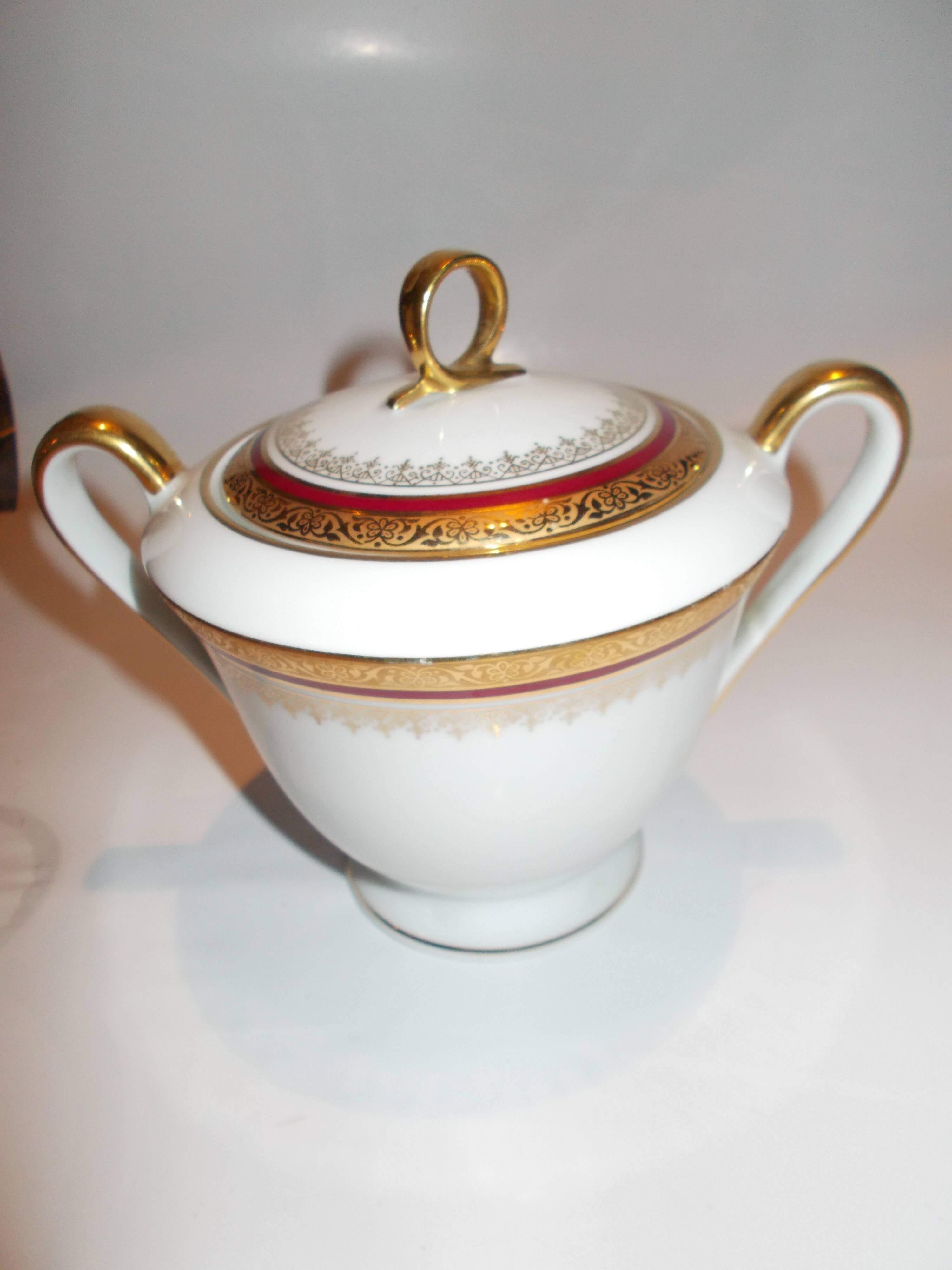 White porcelain sugar bowl