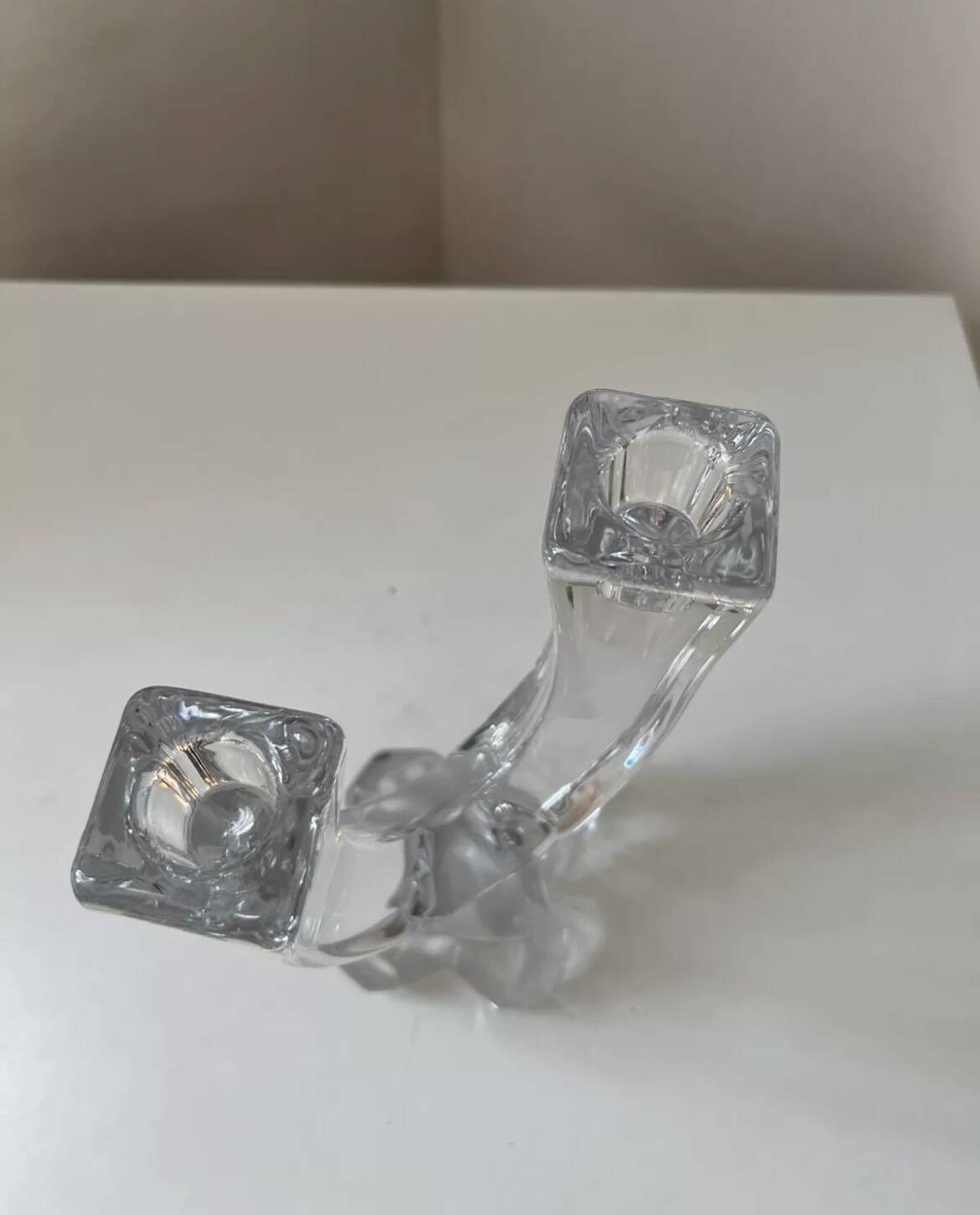Vannes le Chatel crystal candle holder 1960
