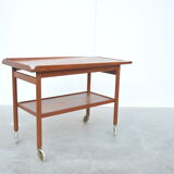Danish teak serving trolley