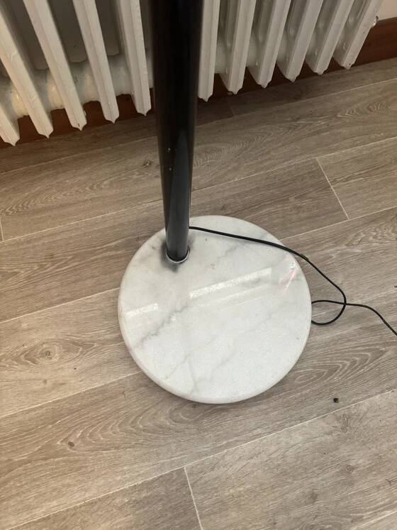 Arco floor lamp – 1960s/70s – Marble and black lacquered metal