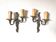 Pair of wall lights, classic style, LouisXV, gold metal, bronze or brass, candle holder effect