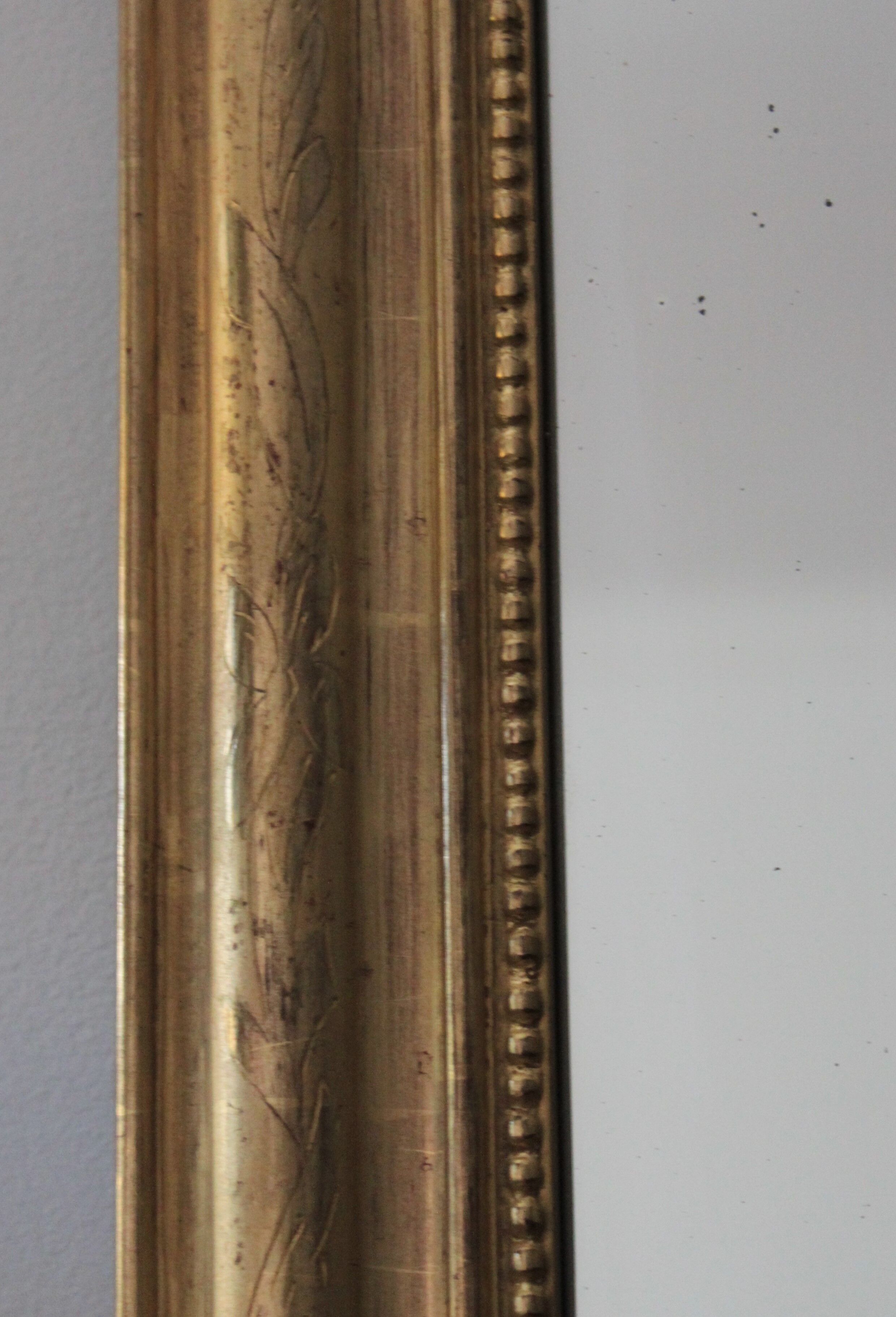 Gilded Louis Philippe mirror dated 1896