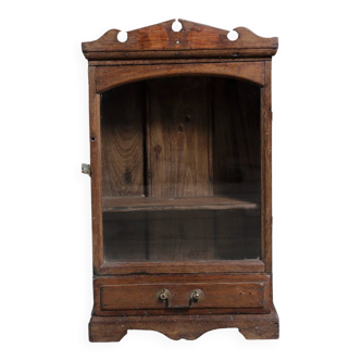 Old teak display case