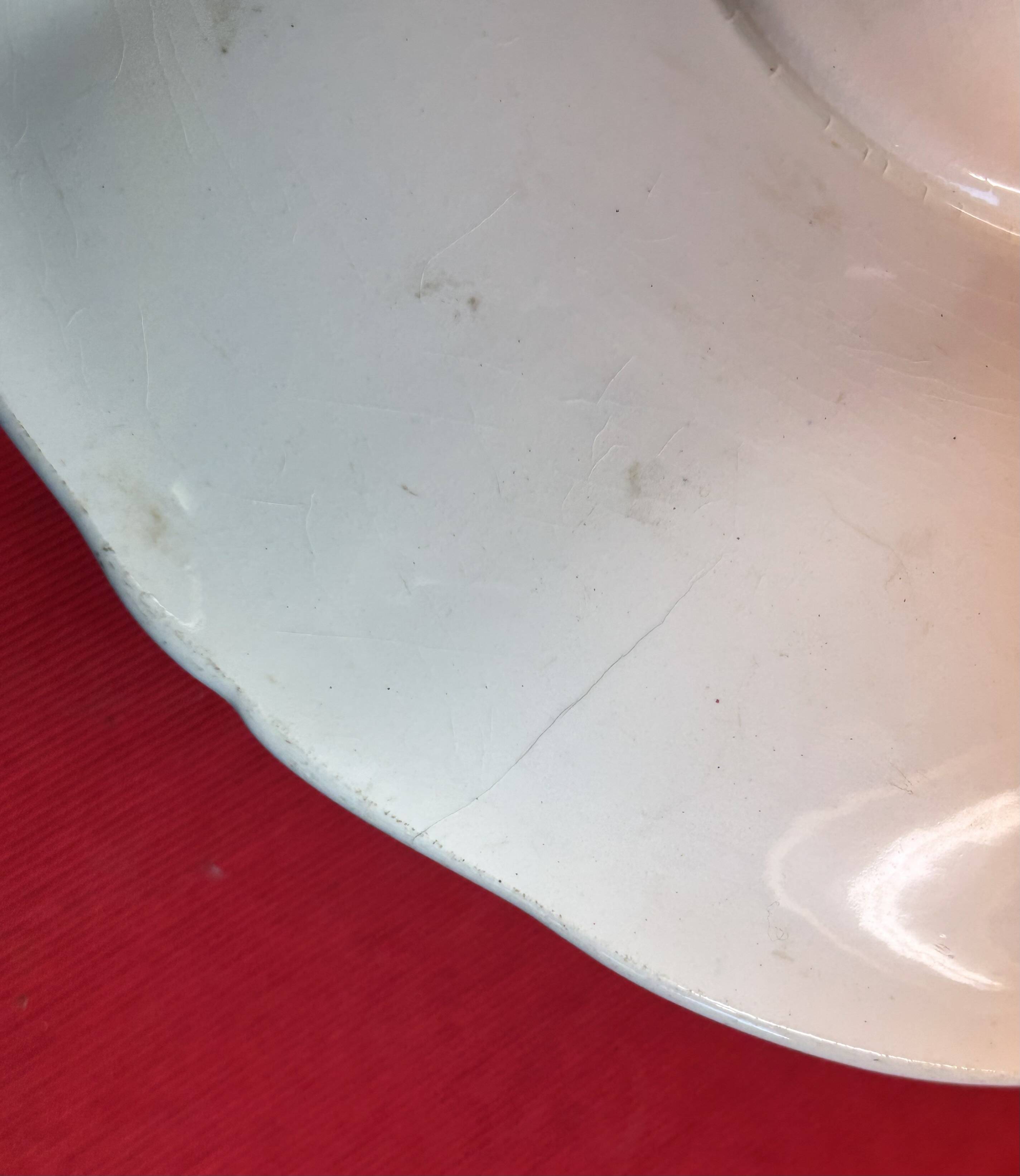 Gien compote dish with peony decoration 24 x 11 cm