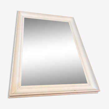 Miroir cadre blanc en bois 50x70cm