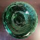 Textured glass vase and carafe duo in blown green glass, Biot style, 1960s.