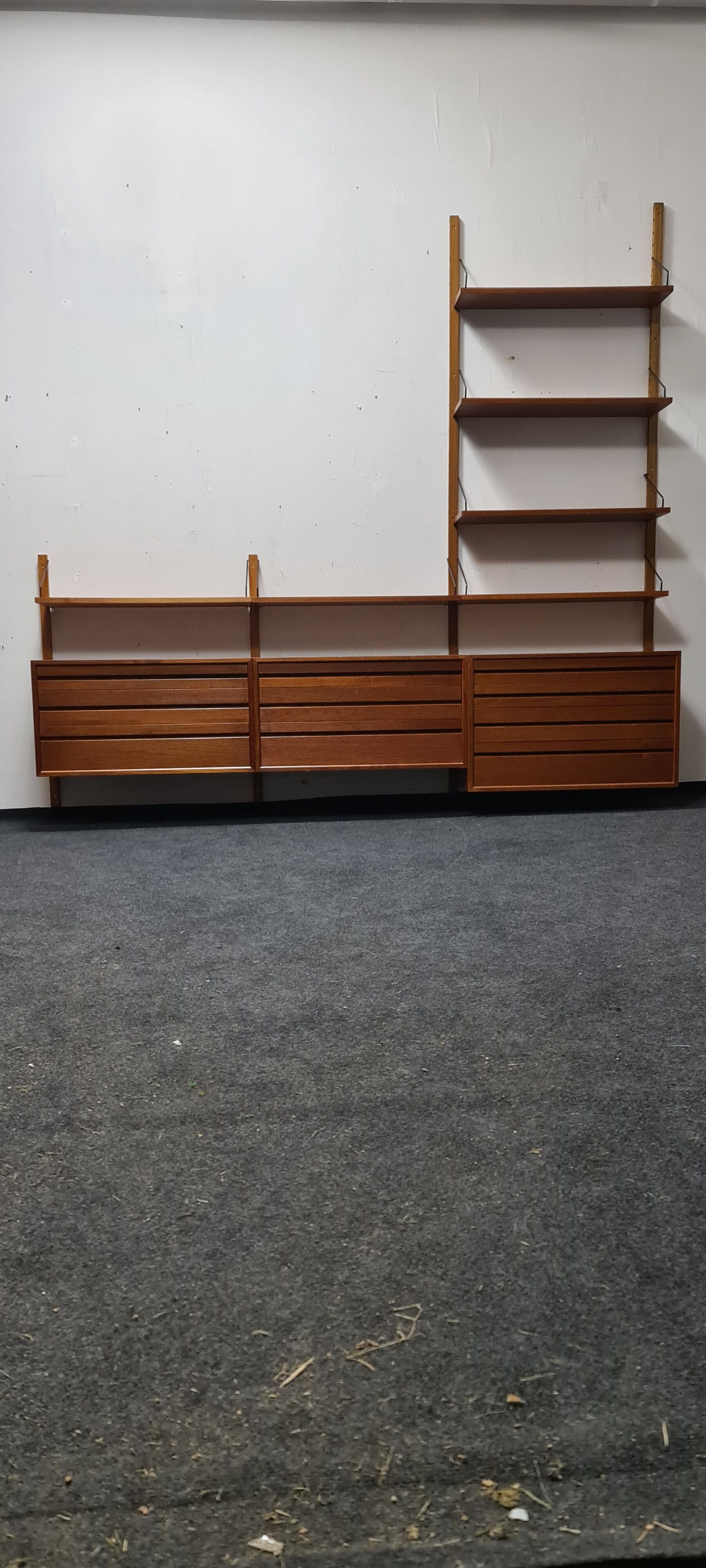 Teak wall unit by Poul Cadovious