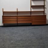 Teak wall unit by Poul Cadovious