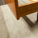 Scandinavian teak bed 1960 140x190 with table and light