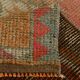 Tapis runner vintage, tons pastel délavés et motifs ethniques, 95x350Cm