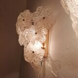Pair of Murano glass flower wall light
