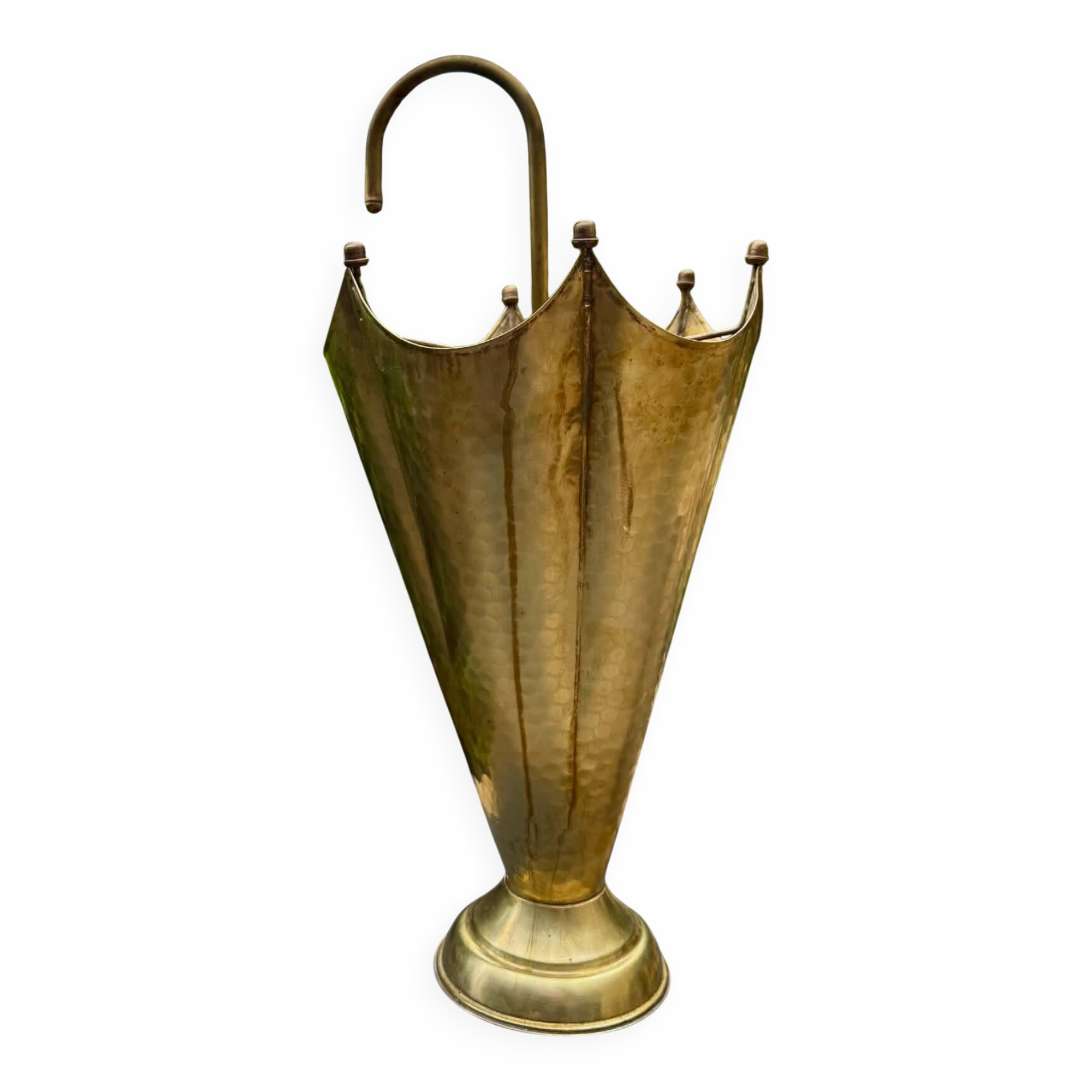 Vintage 1960s brass umbrella stand