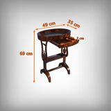 Mahogany burl catch-all table, Empire period – early 19th century