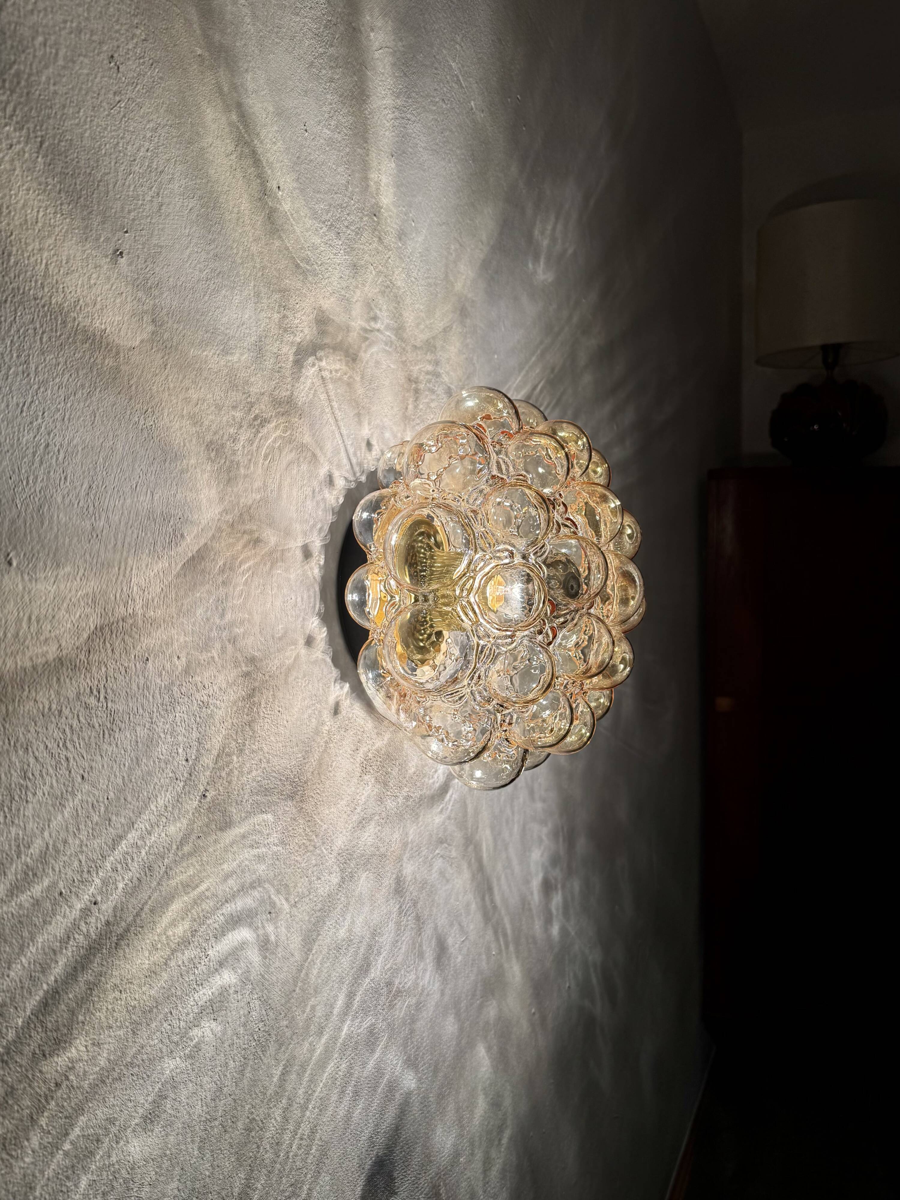 1 of 7 Large Bubble Glass Wall Lamps or Flush Lights by Helena Tynell