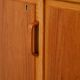 Scandinavian highboard sideboard, 1950s/60s, oak & teak, three doors
