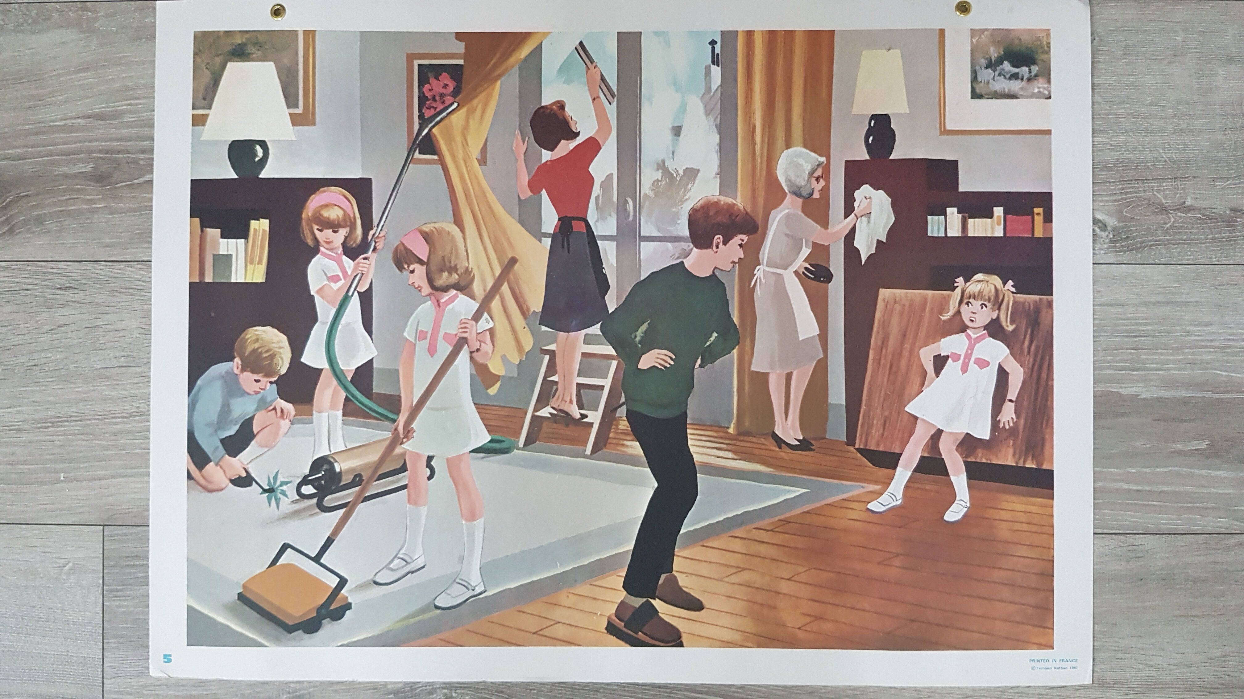 School posters scenes of life - fernand nathan 1967