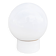 Industrial spherical wall lamp, white, OWS100, Poland, 1960s PRL