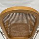 Vintage brass curved wooden rocking chair