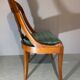 Pair of empire style gondola chair