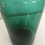 Old breath green glass apothecary jar